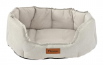 P.LOUNGE Magamisase lemmikloomale, ovaalne, veekindel, heledhalli XL suurus, 94x74x21 cm