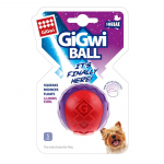 GIGWI Koera m&auml;nguasi - piiksuv pall punane / lilla, S, 1 tk