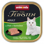 ANIMONDA Vom feinsten classic konservs&ouml;&ouml;t t&auml;iskasvanud kassidele kalkuni- ja j&auml;neselihaga 100 g
