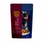 LOVELY HUNTER Niiske lemmikloomatoit veiseliha ja lambaliha t&auml;iskasvanud koertele k&otilde;igi t&otilde;ugude puhul 85 g