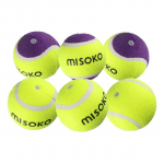 MISOKO Koera m&auml;nguasi, tennisepallid, heliga, 6 cm, 6 tk kollane/lilla
