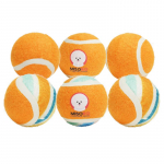 MISOKO Koera m&auml;nguasi, tennisepallid, heliga, 6 cm, 6 tk oranž