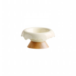XINGMI CERAMICS Kauss lemmikloomale keraamiline, puidust p&otilde;hjaga valge, 0,25 l, 15,5x8 cm