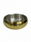 AGX STEEL Kausi lemmikloomale, metall, kuldne &Oslash;12 cm