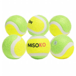 MISOKO Koera m&auml;nguasi, tennisepallid, heliga, 4 cm, 6 tk tennisepallid, heliga, 6 tk, 4 cm, kollane/roheline