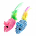 HIPPIE PET Kassi m&auml;nguasi, hijas sulega, kirjud, 2 tk. 7,5 cm