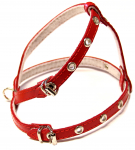 HIPPIE PET Nahast traksid koerale 10x38 cm, punast v&auml;rvi