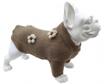 PAW COUTURE Lemmiklooma kampsun lilledega, pruun, XS