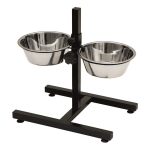 VEER METALS reguleeritav lemmikloomakausside hoidik metallist kaussidega 2 x 2,8 l, &Oslash;2x25 cm
