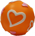 MISOKO Koera m&auml;nguasi pall s&uuml;damete fragmentidega vin&uuml;&uuml;l, oranž, 7.62 cm