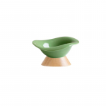 XINGMI CERAMICS Kausi lemmikloomale, keraamiline, puidust alusega, 15,8x8,5 cm roheline
