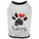 PAW COUTURE t-s&auml;rk koertele L suurus, valge
