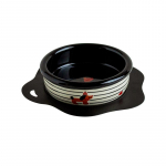 XINGMI CERAMICS Kausi lemmikloomale, keraamiline, metallist alusega must
