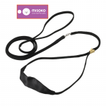 MISOKO Koerten&auml;ituse rihm polsterdusega, 0,5 cm, &uuml;ks pikkus must