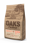 OAK'S FARM teraviljavaba kuivtoit t&auml;iskasvanud v&auml;ikestele ja &uuml;liv&auml;ikestele koerat&otilde;ugudele, l&otilde;he ja krilliga 6,5 kg