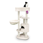 PETREBELS Kraapimispuu kassidele 56x59x134 cm, kreemjas