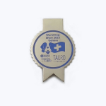 World Dog Show nimesilt &ndash; kaardihoidik, metall 27.5x40 mm