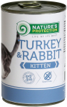 NATURE'S PROTECTION konservs&ouml;&ouml;t noortele kassidele kalkuni- ja j&auml;neselihaga 400 g