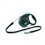 FLEXI Black Design jalutusrihm- n&ouml;&ouml;r S, max 15 kg, 5 m, n&ouml;&ouml;r, sinine