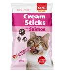 SANAL Cream sticks with Salmon, kreemjas maius l&otilde;hega kassidele 5x15 g