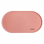 MISOKO&FRIENDS Lemmikloomade kausside alusmatt, ovaalse kujuga, silikoonist 46&times;25&times;0,7 cm, oranž