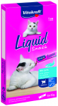 VITAKRAFT Liquid Snack s&ouml;&ouml;dalisand kassidele &ndash; n&auml;rimismaius, l&otilde;he ja omega 3-ga 6x15 g