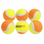 MISOKO Koera m&auml;nguasi, tennisepallid, 4 cm, 6 tk kollane/oranž