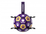 MISOKO Koera m&auml;nguasi t&auml;ispuhutav pall, jalgpalli palli kujuga, lilla, 30 cm