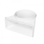 Ventilatsioonitoru lapik / &uuml;mar liitmik 90&deg; plastik AEG M2CKCF03