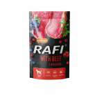 Rafi koerakonserv loomaliha, mustikate ja j&otilde;hvikatega 500 g