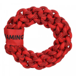 Flamingo m&auml;nguasi koertele DT punutud k&ouml;isr&otilde;ngas, punane/must S 20cm