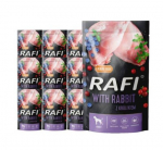 Rafi koerakonserv  k&uuml;&uuml;likuliha, mustikate ja j&otilde;hvikatega 10x500 g