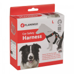 Flamingo auto traksid koertele nailonist &bdquo;Duma&rdquo;, must L 50-70cm x 25mm