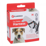 Flamingo auto traksid koertele nailonist &bdquo;Duma&rdquo;, must M 40-60cm x 25mm