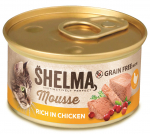 Shelma mousse konserv kana, j&otilde;hvika ja t&uuml;&uuml;mianiga 12x85g
