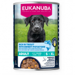 T&auml;iss&ouml;&ouml;t (konserv) Eukanuba t&auml;iskasvanud koertele - Forell bataadiga 400g