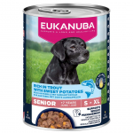 T&auml;iss&ouml;&ouml;t (konserv) Eukanuba seenior koertele - Forell bataadiga 400g