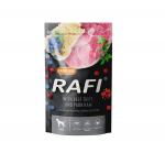 Rafi koerakonserv veisemao, sealiha ,mustikate ja j&otilde;hvikatega  500 g