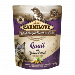 Carnilove Pouch Pate Quail with Yellow Carrot einekotike koertele 300g