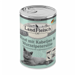 LandFleisch Cat Pastete Rind mit Kabeljau & Wurzelpetersilie / Veis & Tursk & Petersell 400g