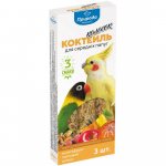 Teraviljapulk Priroda COCKTAIL keskmise suurusega papagoidele (multifruit, p&auml;hkel, tsitrus) 90 g