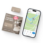 Tractive GPS Mini positsioneerimissead kassile, helepruun