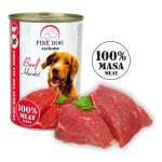 Fine Dog veisekonserv koertele 100%liha 6x400g