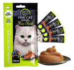 FINE CAT Exclusive TUUNIKALAGA Kreemjas suupiste kassidele 4x15g