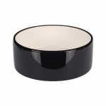 Flamingo s&ouml;&ouml;gi- ja joogikauss koertele &ldquo;Rocky&rdquo;, must/valge, 400ml