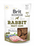 Brit Jerky Rabbit Meaty Coins Snack n&auml;rimismaius koertele 80g