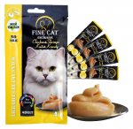 FINE CAT Exclusive KANA JA KREVETI Kreemjas suupiste kassidele 4x15g