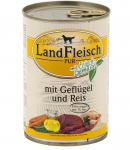 LandFleisch Dog Pur Gefl&uuml;gel&Reis extra mager / Linnuliha & Riis 400g