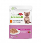 Trainer Natural Kitten&Young Turkey Busta 85g konserv