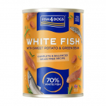 Fish4Dogs konserv koertele valge kala/bataat/rohelised aedoad 395g